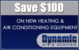 Save $100 on New Heating & Air Conditioning Equipment